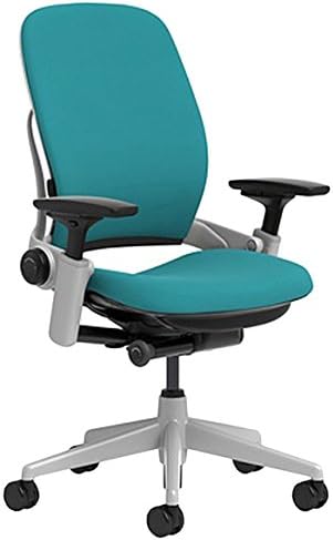 Black Steelcase Leap Chair with Platinum Base & Hard Floor Caster Y289366