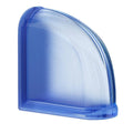 Blueberry 5.75 in. x 5.75 in. x 3.15 in. Curved Glass Block U108