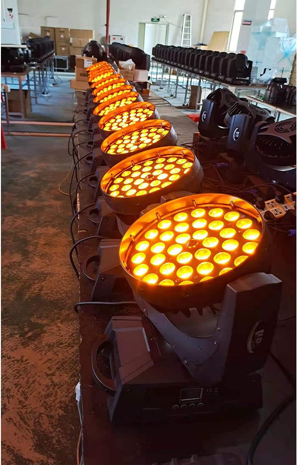 36x18W RGBWAUV 6 in 1 LED Zoom Moving Head Stage Wash Light B589495