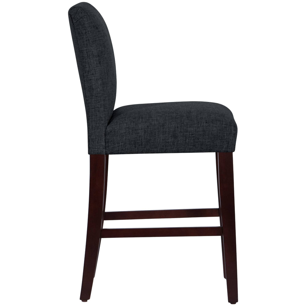 Black Linen Counter Height Barstool J200