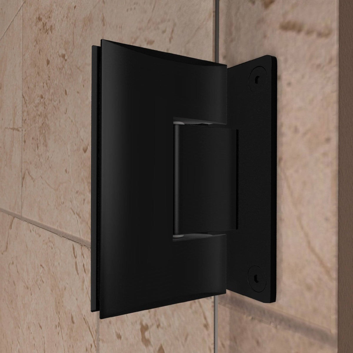 Satin Black Hinged Shower Door Q955