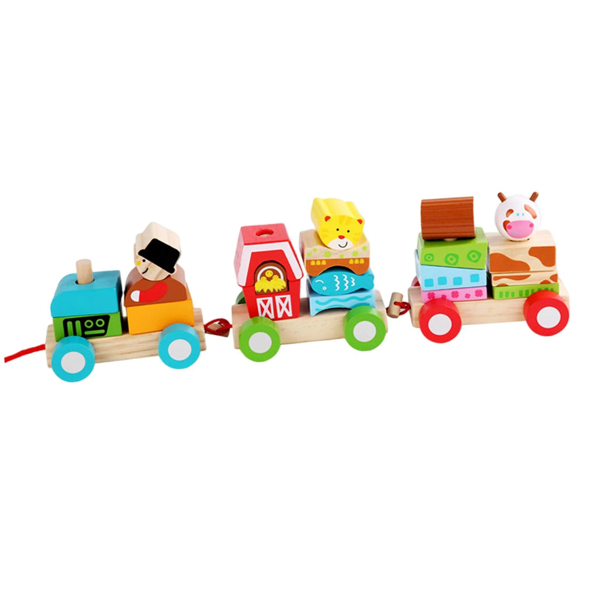 Stacking Train Toy Wooden Train Set D4658