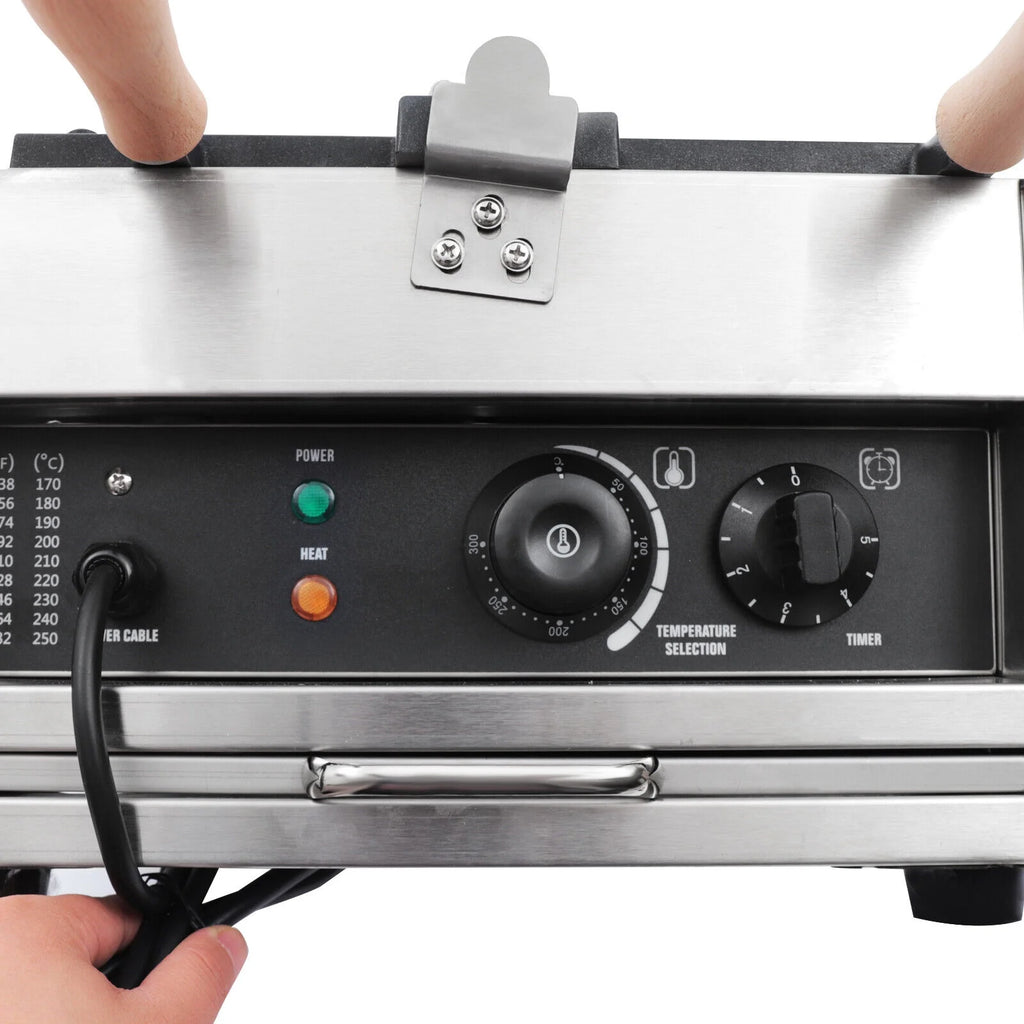 3 Slice Stainless Steel Non-stick Double Head Waffle Maker H449403