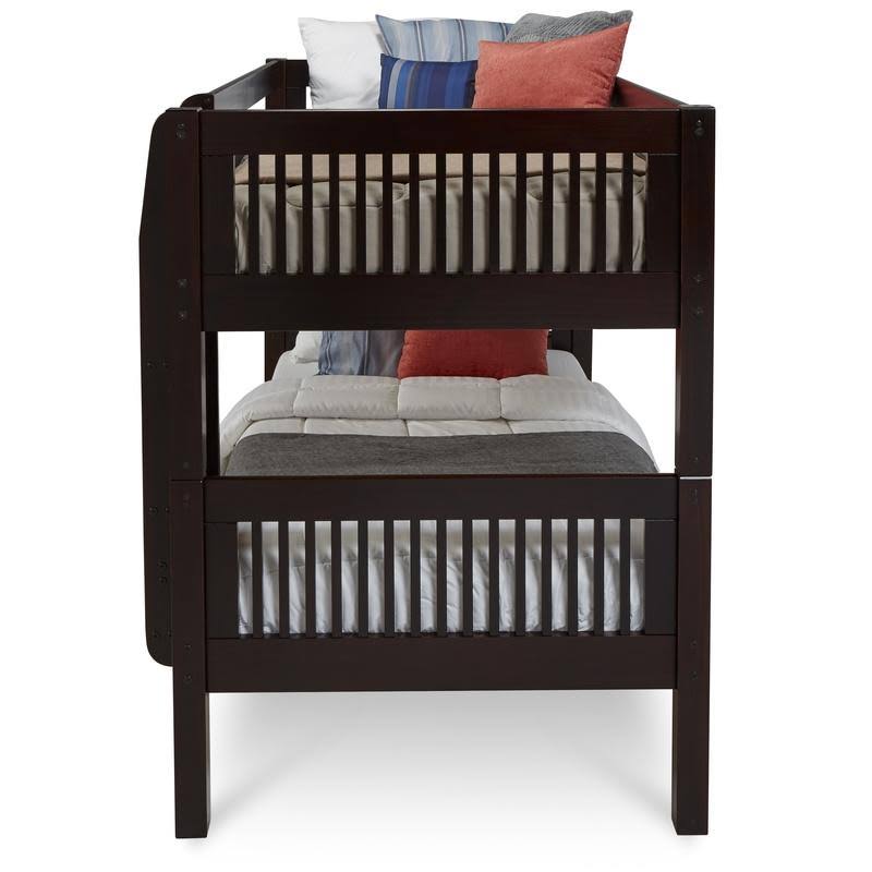 Cappuccino Low Bunk Bed with Headboard W739030