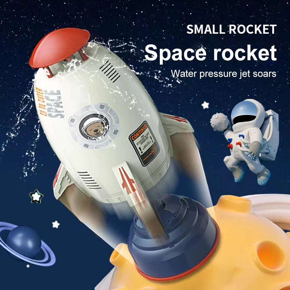 White Plastic Space Rocket Jet Sprinkler I29307