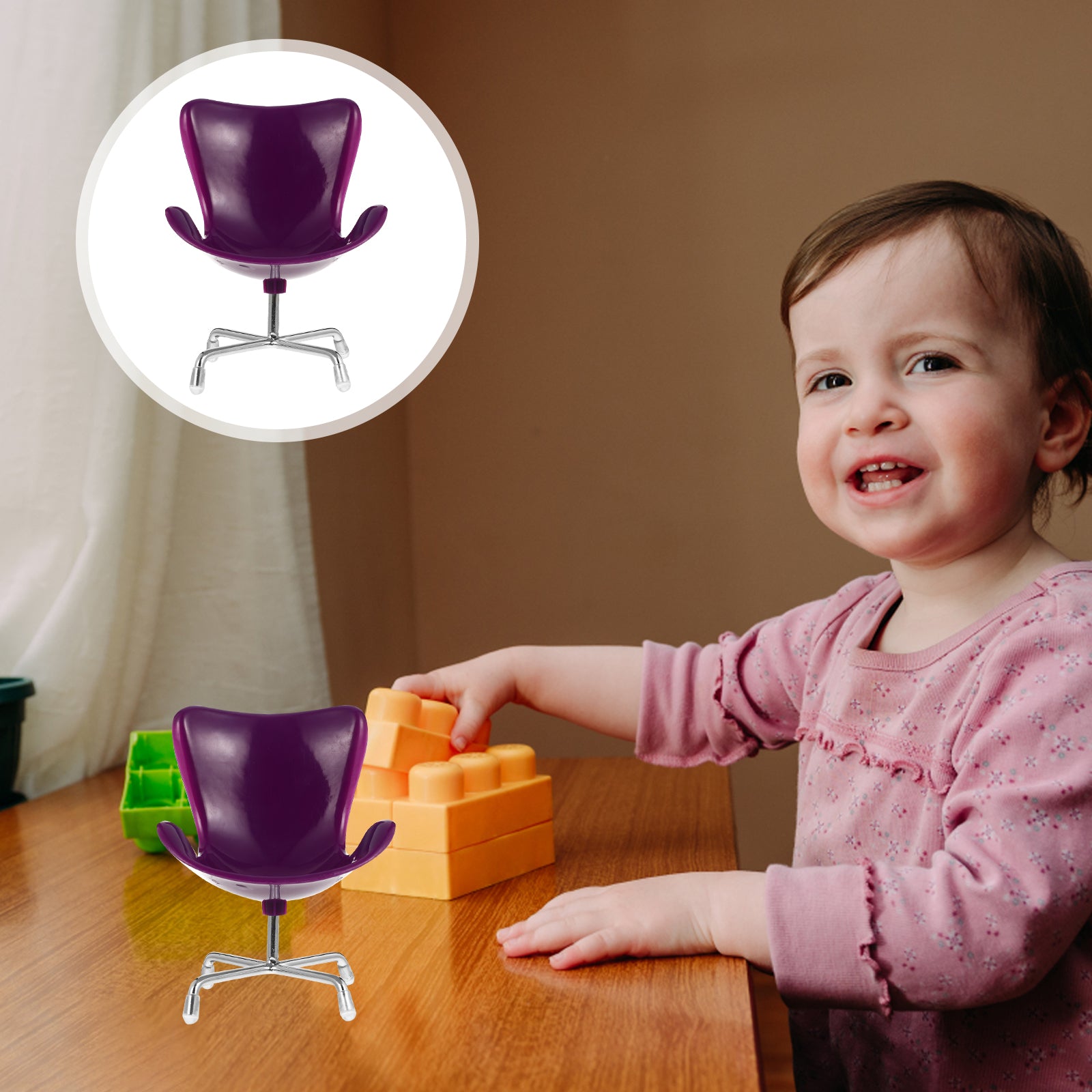 Miniature Dollhouse Armchair Furniture Plastic 1 Accessory J12305