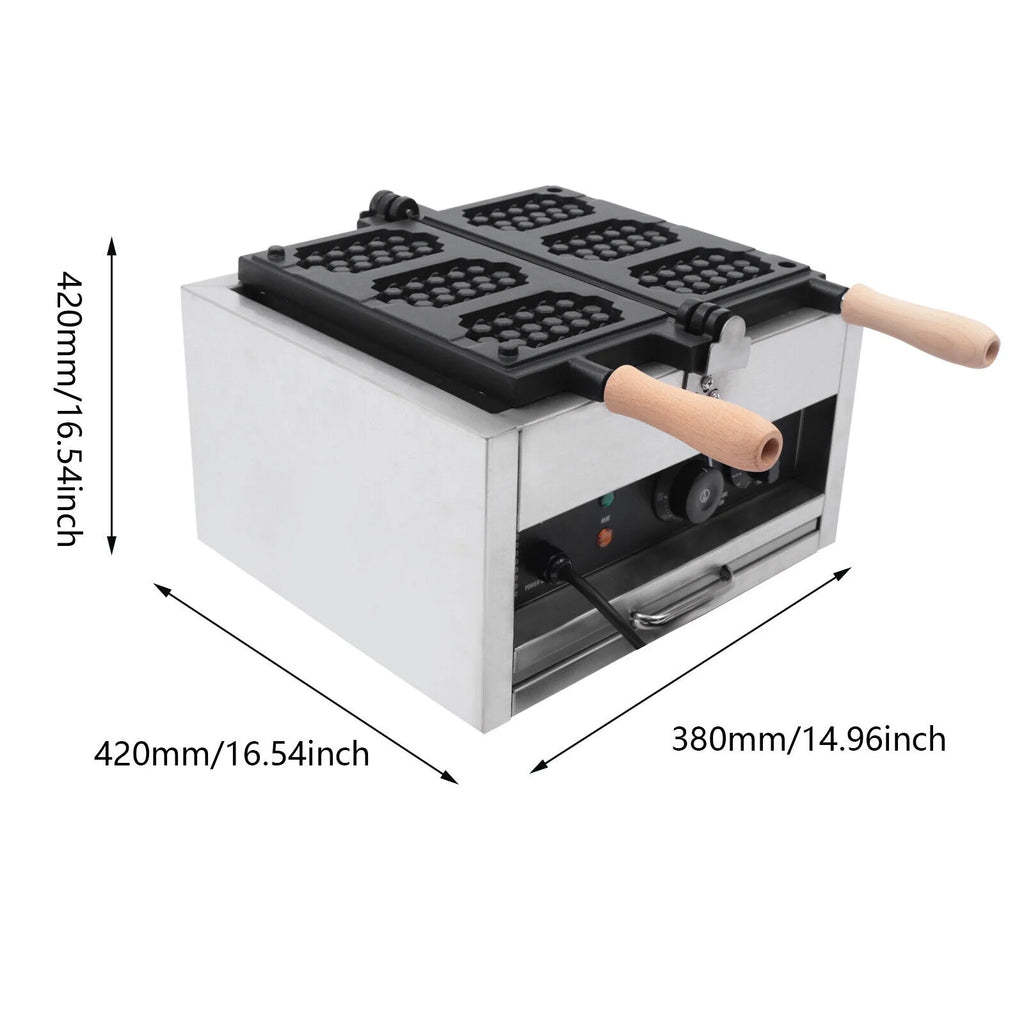 3 Slice Stainless Steel Non-stick Double Head Waffle Maker H449403