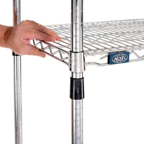 Chrome Wire Shelving Starter 48x22W x 18x22D x 86x22H V899104