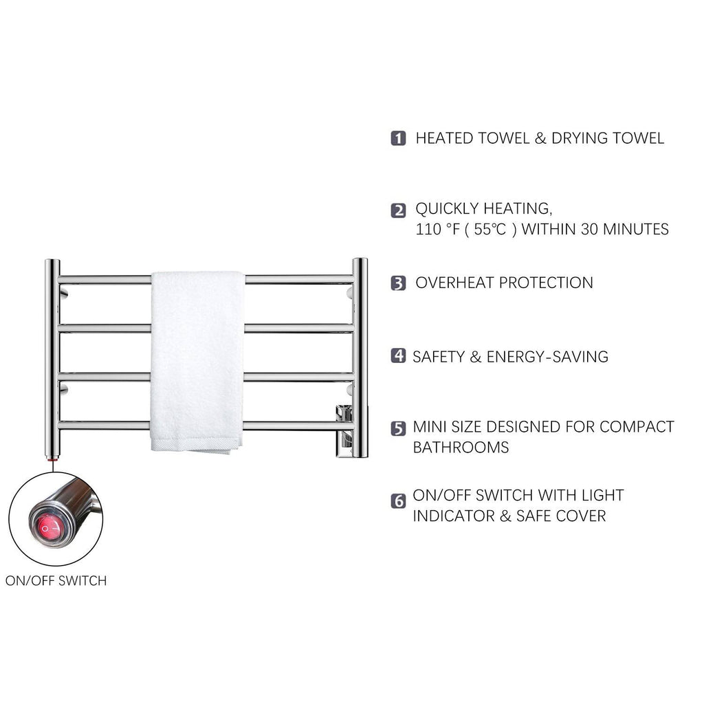 Black Wall-Mounted Towel Warmer W9140