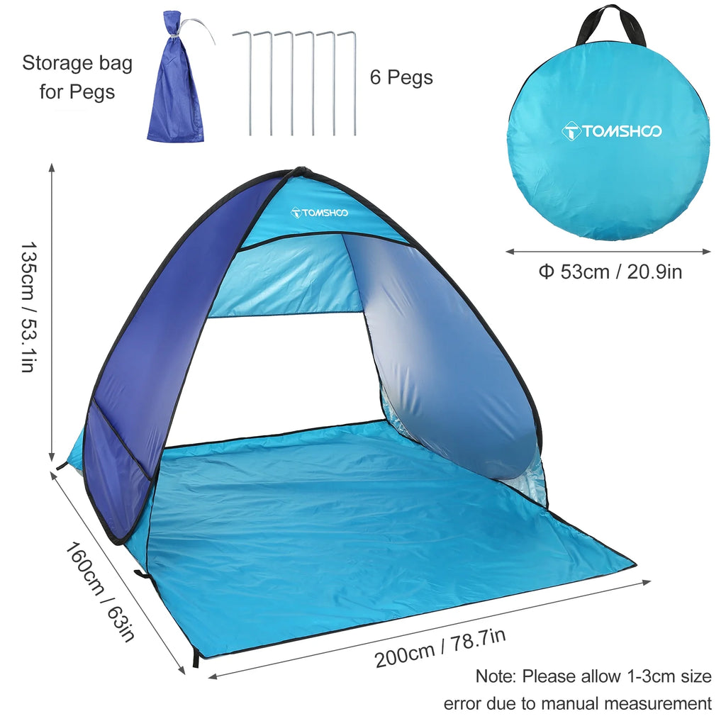 Pop Up Beach Tent with Carry Bag W761790