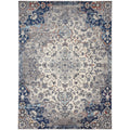 Ivory/Gray/Blue 6'-7" x 9'-6" Area Rug M7128