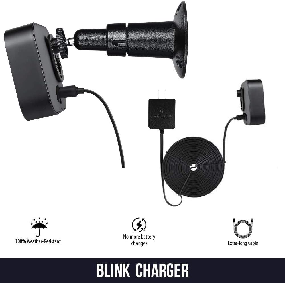 Black UL-Certified Power Adapter for Blink Camera T434