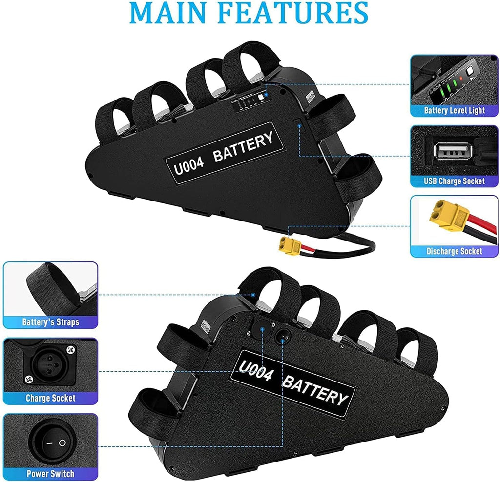 72V / 48V / 52V 28.8Ah / 24Ah / 20Ah Electric Bike Lithium Battery with Charger & BMS Board Z2503