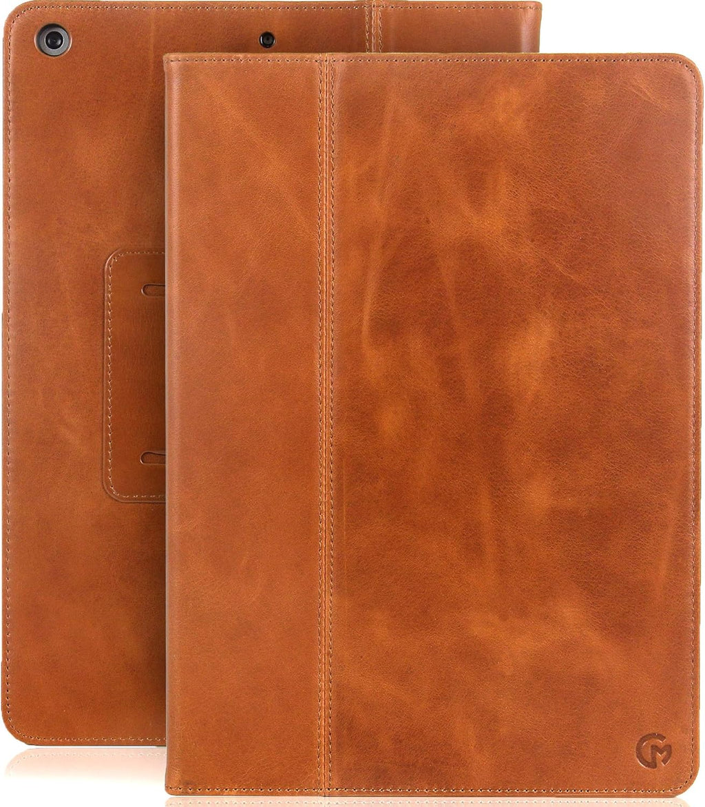Tan Real Leather iPad Case with Dual Stand W62321