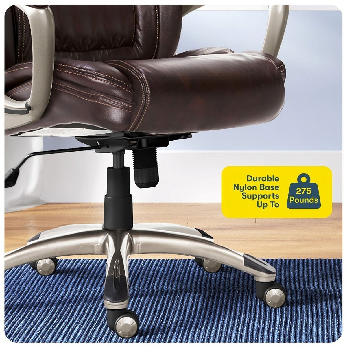 Brown Faux Leather Executive Office Chair Z404