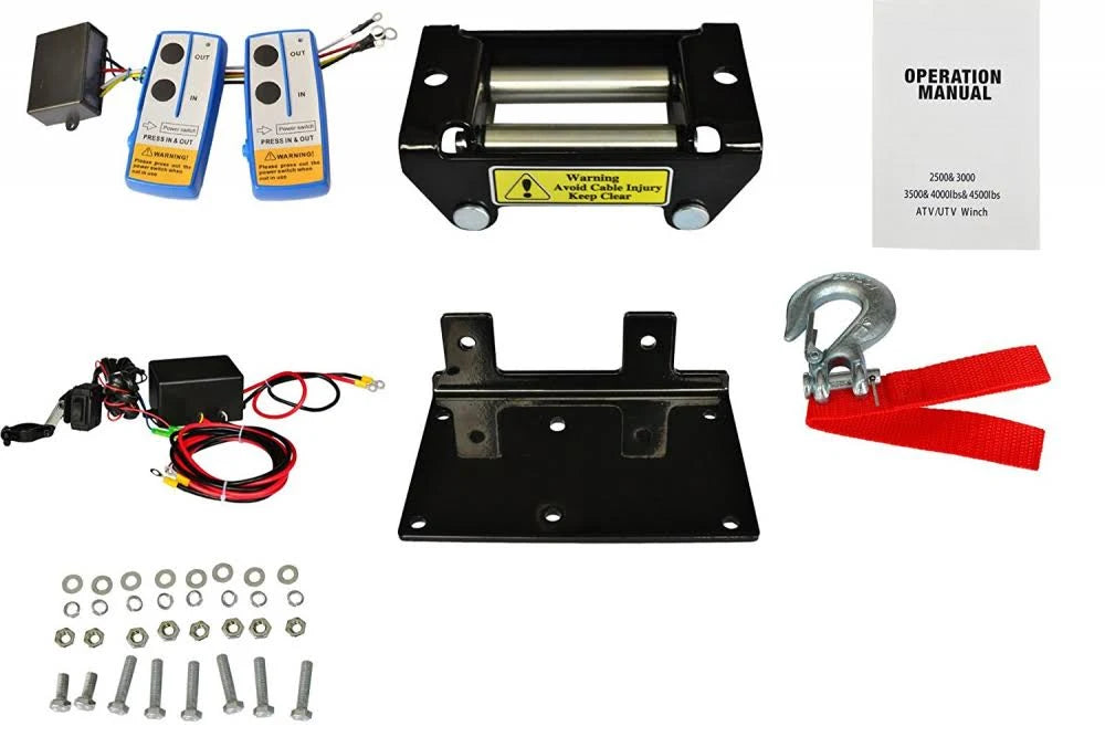 12V 3000LBS Electric Winch with Steel Cable and 2 Remotes L4380