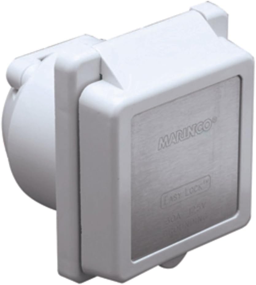 30A 125V White Power Inlet Pack of 2 J16766