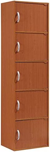 5 Shelf 5 Door Bookcase in Cherry P671799