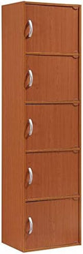 5 Shelf 5 Door Bookcase in Cherry P671799