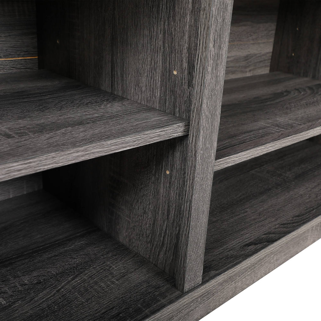 Grey Wooden TV Stand Media Console Storage Cabinet L730