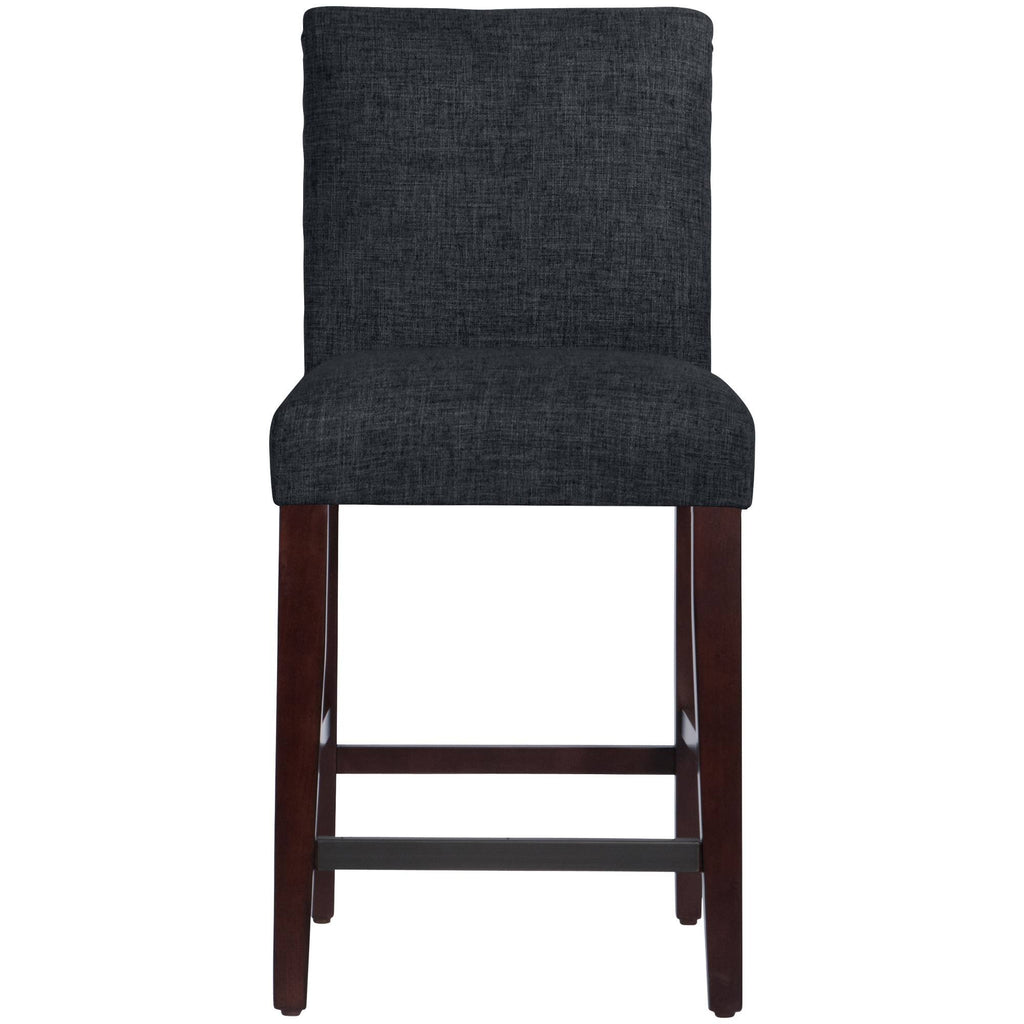 Black Linen Counter Height Barstool J200