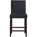 Black Linen Counter Height Barstool J200