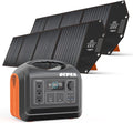 Solar Generator 1800W/1488Wh with 2 X 100W Foldable Solar Panel Portable Power Station LiFePO4 Battery N4511