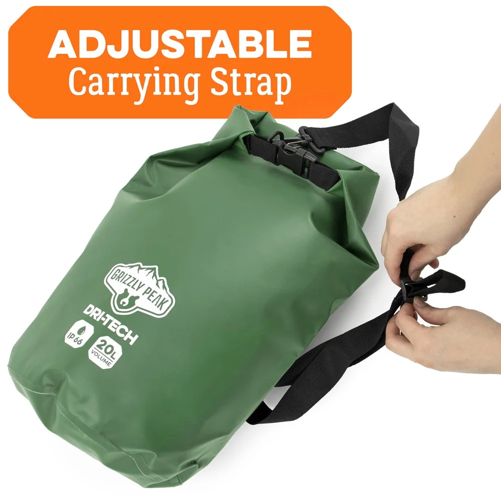 40L Waterproof Dry Bag Roll-Top Camping Sack with Carrying Straps Y91644