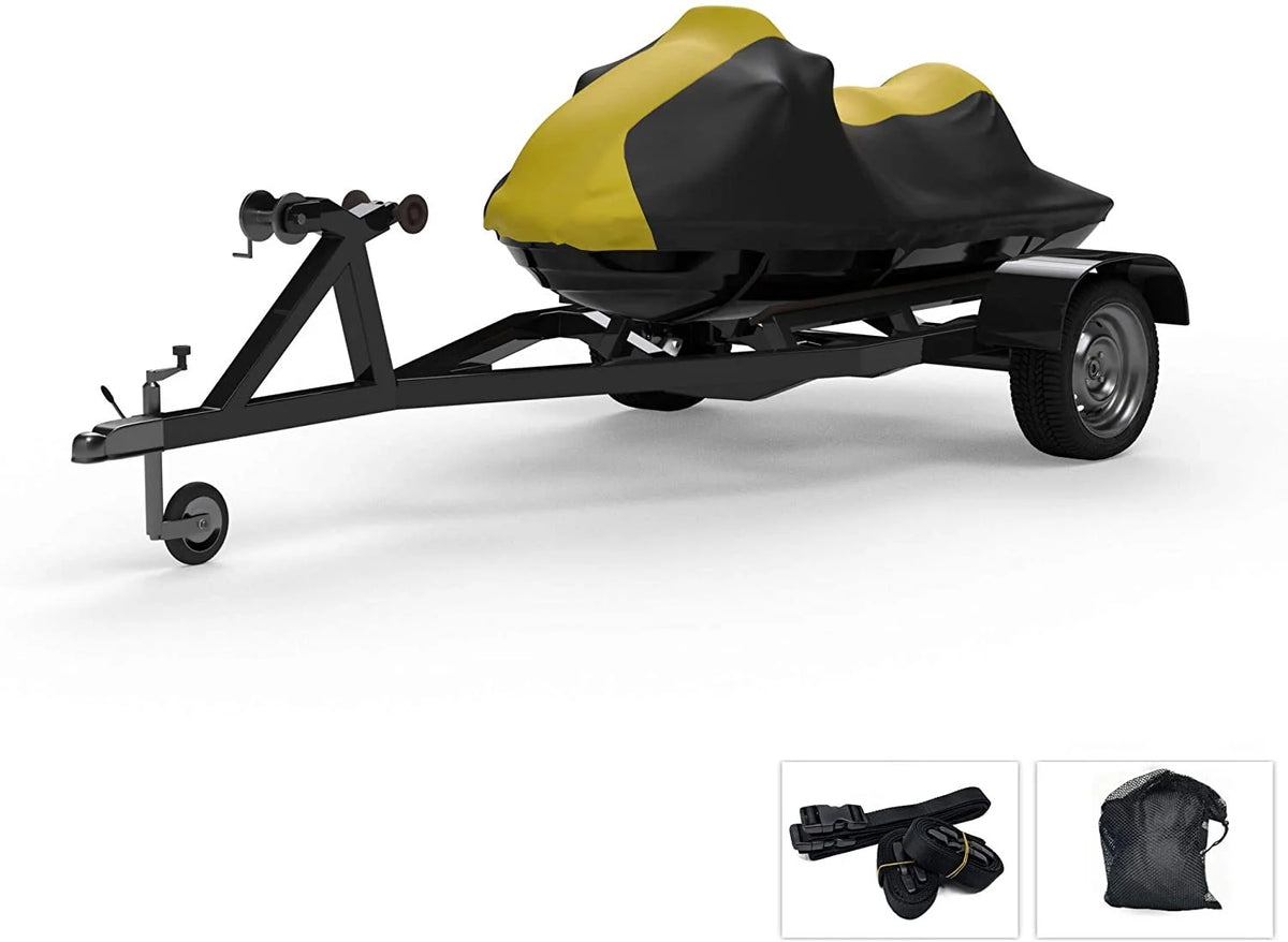 Yellow/Black Jet Ski Covers with Trailer Straps and Storage Bag E311