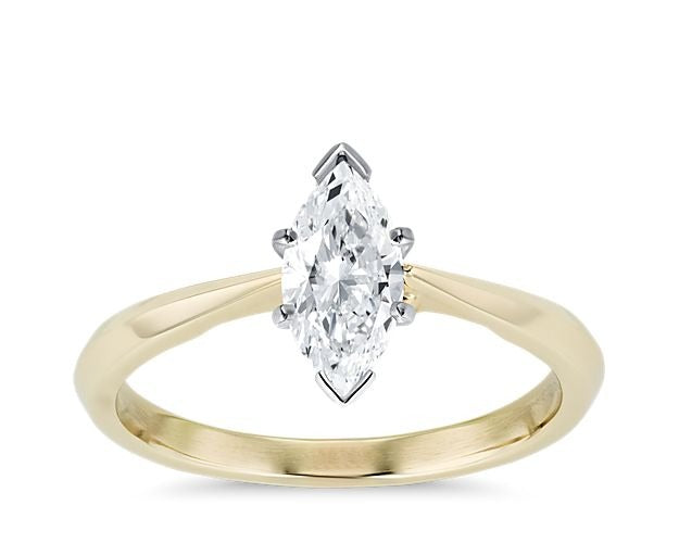 18K Yellow Gold Diamond Solitaire Ring Size 10.5 M5923