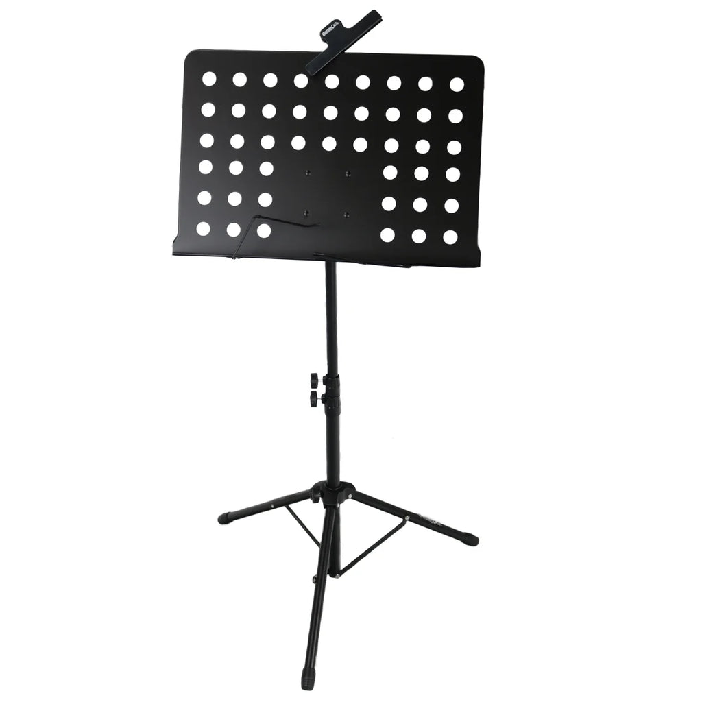 Metal Music Stand with Carry Bag, Sheet Clip and Clip On Light L83491