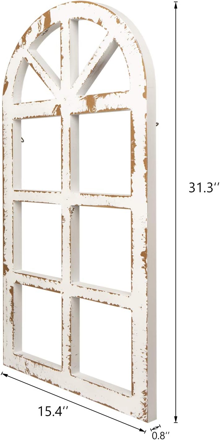 2-Pack Distressed Arched Cathedral Window Frame Wall Decor W117