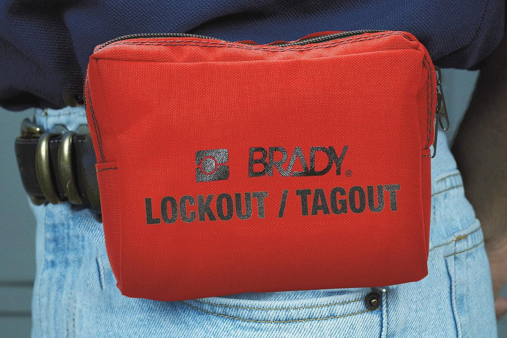 Red Breaker Lockout Pouch Kit with 2 Safety Padlocks B26897