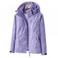 Maple Leaf Print Hooded Windproof Coat W6485