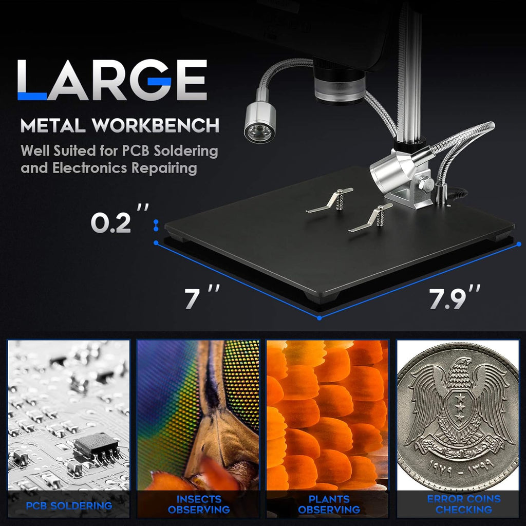 8.5'' Digital Microscope 50X-1300X with 12MP Camera N937782