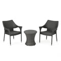 3PC Wicker Chat Set Gray U912312