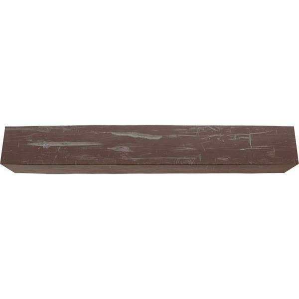 Hand Hewn Faux Wood Fireplace Mantel, Aged Pecan T779843