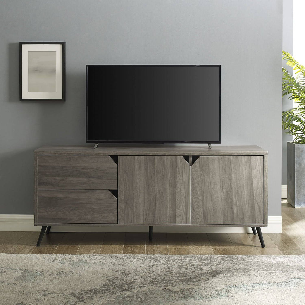 Mid-Century TV Console - Dark Walnut K569