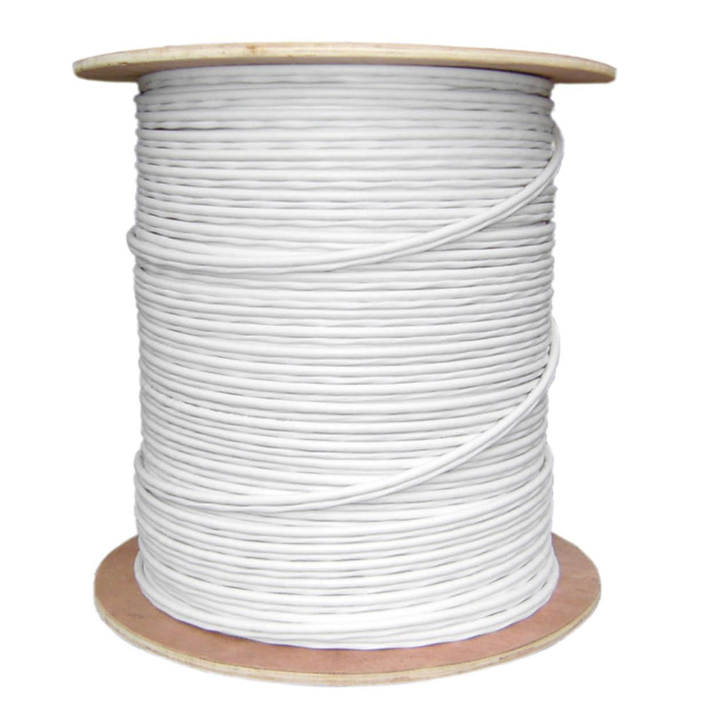 White RG59 Siamese Coaxial Cable with 18/2 Power, 1000ft Y933013