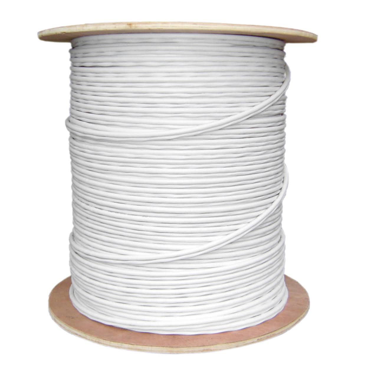 White RG59 Siamese Coaxial Cable with 18/2 Power, 1000ft Y933013