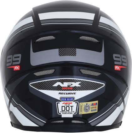 Pearl White/Red Recurve Helmet A8039