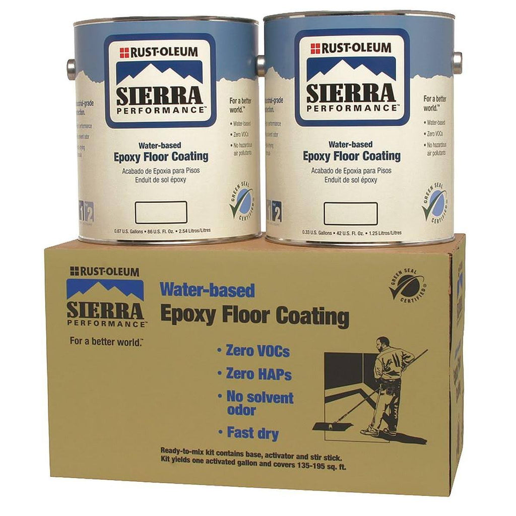 Satin Clear Epoxy Floor Coating, 1 Gallon A825660