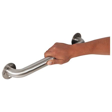 Ligature Resistant Grab Bar, 18 in, Silver L1732