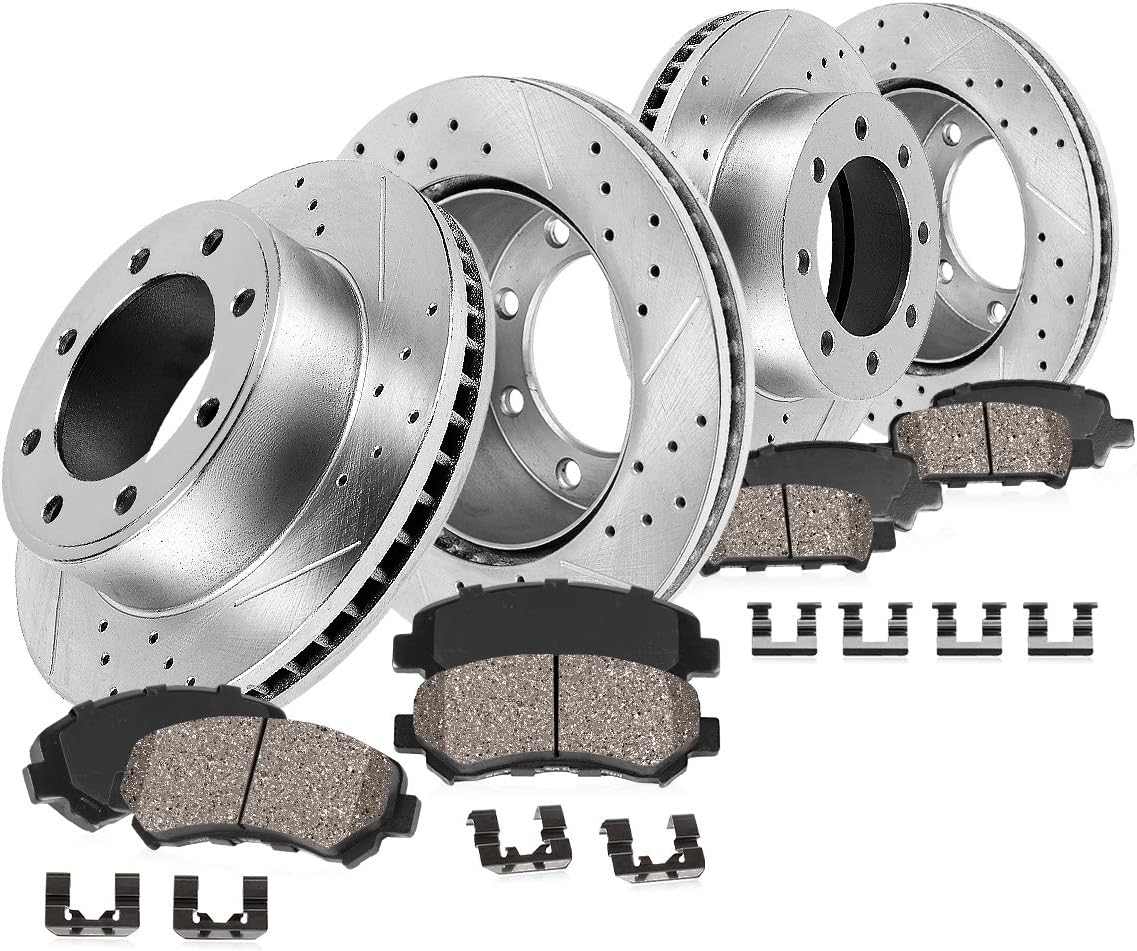 8 Lug Rotors with Ceramic Pads G25946