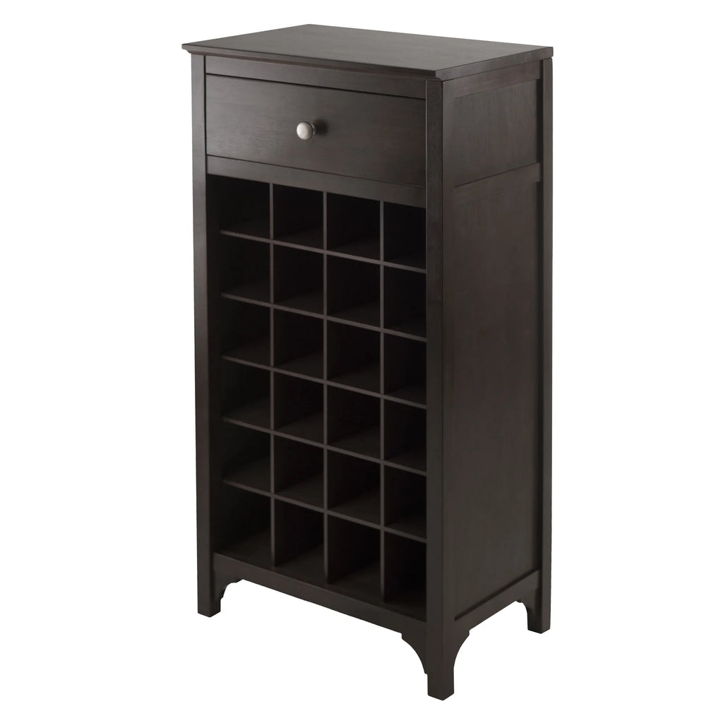 3-Pc Modular Wine Display Cabinet Set, Espresso Finish C91352