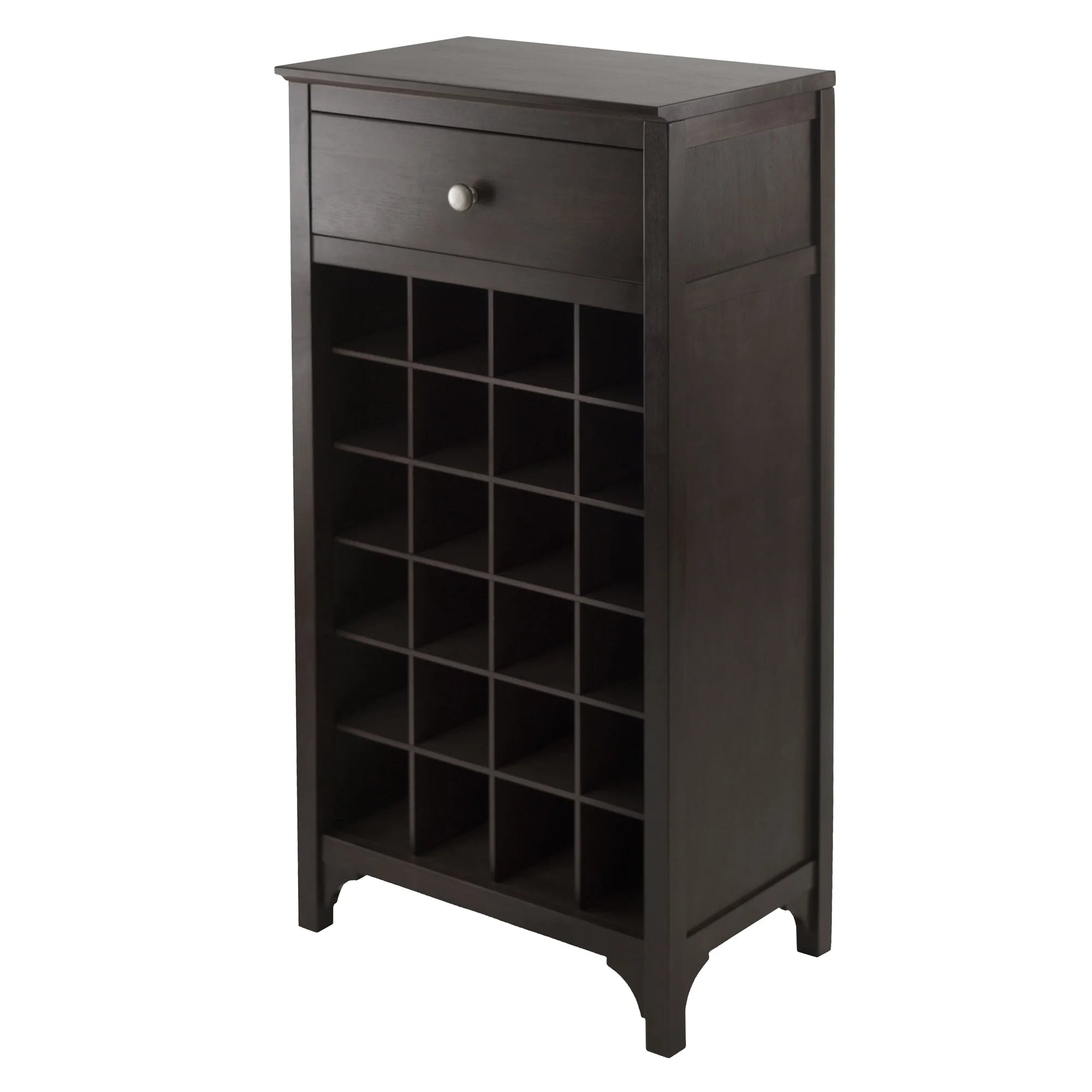 3-Pc Modular Wine Display Cabinet Set, Espresso Finish C91352