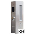 Magnetic Keyed Entry Pocket Door Lock Set with LH Snib, Satin Chrome D433027