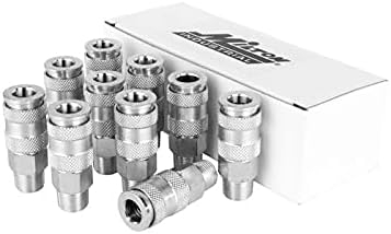 3/8" MNPT High Flow Steel Quick-Connect Coupler, Box of 10 F818161