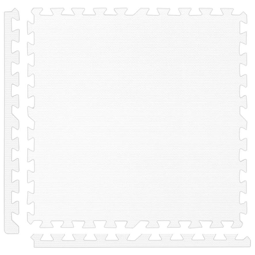 White 10 x 14 Eva Foam Interlocking Floor Set L53337
