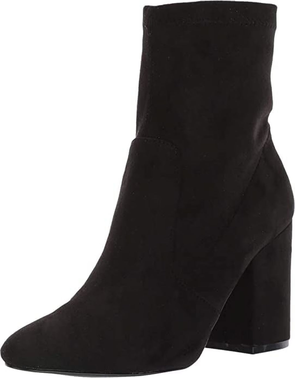 Black Suede Block Heeled Ankle Boots S426915